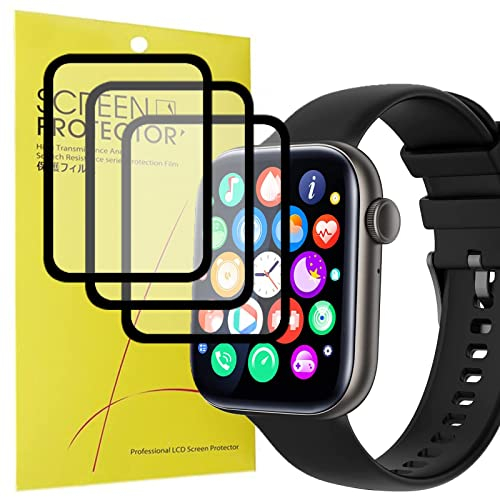 Blueshaweu Onetuo Schutzfolie Kompatibel für AMZSA Smartwatch 1.8, HD klar Flexible TPU Displayschutzfolie für AMZSA P45 Smartwatch 1.8 (3 Pack)