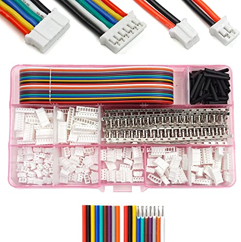Conectores JST PH 2.0, juego de cable de cinta y clavija de 2.0 mm JST PH - 2/3/4/5/6/7/8, carcasa macho de clavija hembra