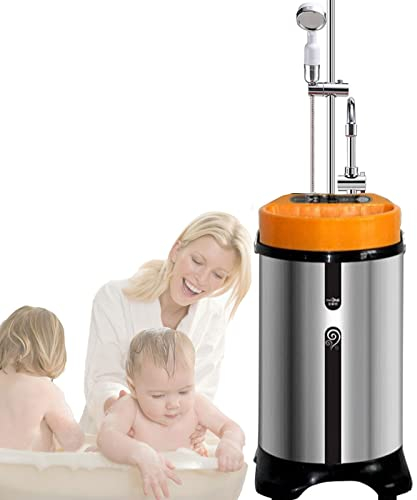 Portable Chauffe Eau Électrique Instantané Douche 70L Chauffe Eau Pratique 220V Instantané de Salle de Bain ÉLectrique avec Pommeau de Douche et Robinet 2000W (Color : D)