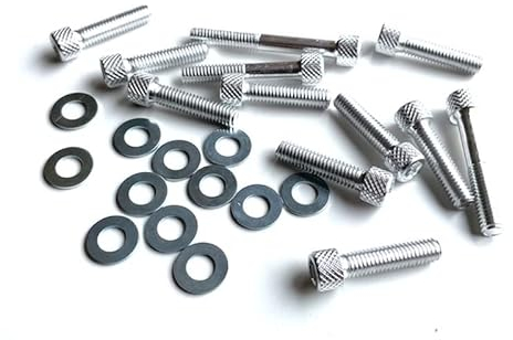 Schrauben Set Silber Variomatik Motor Deckel passend für Yamaha Aerox, Jog R, Neos, Slider, MBK Booster, Nitro, Ovetto, Stunt, Aprilia SR 50, Rally, Beta Ark, Minarelli 50 ccm – 10-teiliges Set