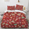 YURKO 135 X 200 cm Bettwäsche Bügelfrei Kein Bügeln Weihnachten Weihnachts Wintermotiv Weihnachtsmotiv Santa Bett 135X200Cm Bettwäsche Polyester Baumwolle Mit 2 Kissenbezügen 80X80Cm