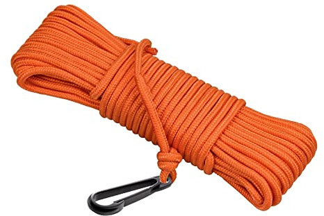 Abysstar Corde Sagola CIMA Flottante pour Boa Sub 20 m avec mousquetons, Unisexe, Adulte, Orange