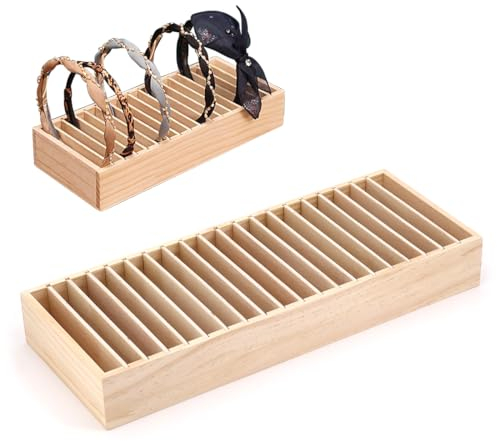 Holzwerkstoff Stirnband Halter,Stirnband Organizer,Abnehmbarer Schmuck Transparenter Aufbewahrungsständer,Verwendet für Haarzubehör Lagerung,Haarschmuck Lagerung Mädchen Stirnband Halter Display Rack