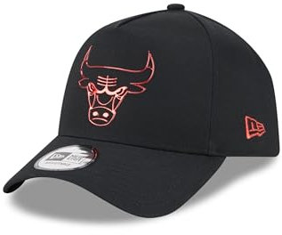 New Era Chicago Bulls Black NBA Foil Pack Black and Red 9Forty E-Frame Snapback Cap - One-Size