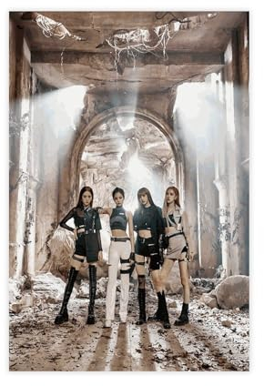 AmAzwi K-Pop Poster auf Leinwand, Motiv Blackpink, Schlafzimmer-Dekor, Sportlandschaft, Büro, Raumdekoration, Geschenk, ungerahmt: 20 x 30 cm