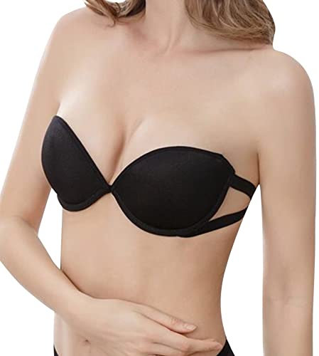 Klebe BHS für Frauen große Brust für BH Klebeband Brust Tape mit Paar TräGerloser Silikon BH Haut Freundlich Bequem für Aalle Rückenfreie Kleidung