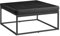 SONGMICS HOME LUIZ Kollektion-Couchtisch quadratisch, Wohnzimmertisch, Oberteil wendbar, Beistelltisch, Sitzhocker, Stahlrahmen biis 300 kg belastbar, Tintenschwarz, 78x78x40cm