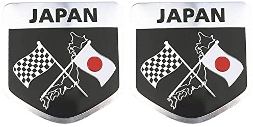 Japanische Flagge Auto Aufkleber Aufkleber 2 Teile/Satz 3D Aluminium Körper Aufkleber Auto Motorrad Dekor Aufkleber Auto Styling Zubehör