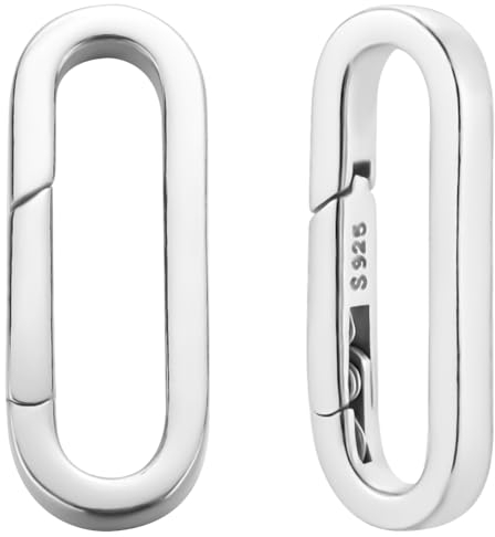 Beebeecraft Ovale Torringe 925 Sterlingsilber Kleine Runder Karabinerhaken Mit Auslösefeder Für Schlüsselanhänger Schmuck DIY Basteln