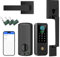 Yosimika Serratura intelligente per porte con impronta digitale con set di maniglie per porta anteriore, serratura senza chiave con tastiera,Serratura intelligente 5 in 1, Serratura intelligente