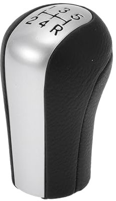 TUCKBOLD Pomo De Palanca De Cambios Manual De 5 Velocidades Para Toyota Corolla | Delantera De Caja Automática En Negro Y Plateado De Plástico Imitación Cuero 1 Pc.