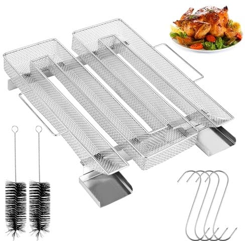 Générateur de fumée carré,acier inoxydable de haute qualité,Générateur de Fumee Froide Pour Fumoir avec brosse et crochet,fumoir à viande pour grills bouilloire,fumoirs et fours fumoirs,réutilisable