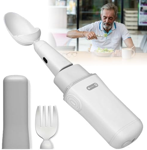 Parkinson-Löffel Für Handzittern - Mit Löffel Und Gabel, Parkinson-Löffel (Batterielebensdauer: 180 Min.), Besteck Für Handzittern Und Arthritis, Für Parkinson-Patienten