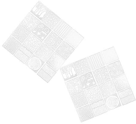 NUOBESTY 32pcs Landscape Painting Template Washable Painting Stencils Stencils Portable Paint Stencils Stencil Templates for Painting Airbrush Stencils DIY Stencils The Pet White