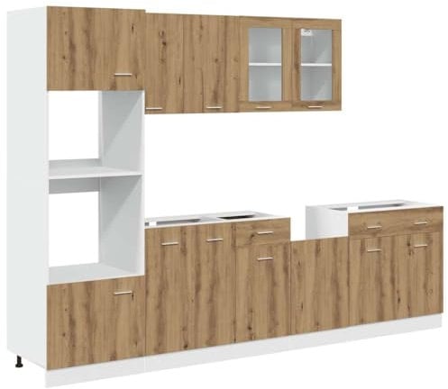 vidaXL 7-TLG. Küchenschrank-Set Lyon Artisan-Eiche Holzwerkstoff
