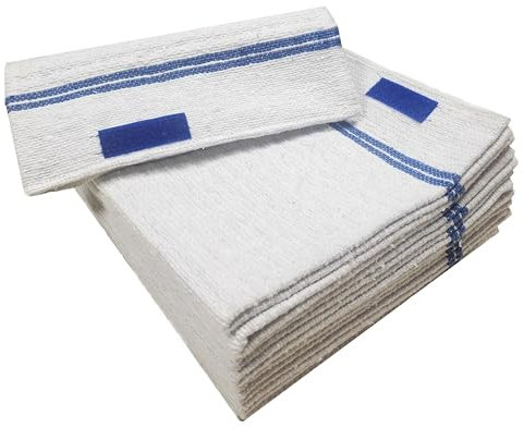 LNT France - Lot de 10 Serpillères Gaufrées Auto-Fixantes, 50 x 50 cm, Très Absorbantes, pour Tous Types de Sols.