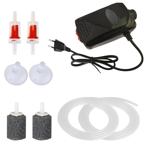 Pompe à oxygène silencieuse pour aquarium < 30 dB : pompe à oxygène réglable 100-400 l/h, convient pour pompe à air d'aquarium de 100 à 400 l