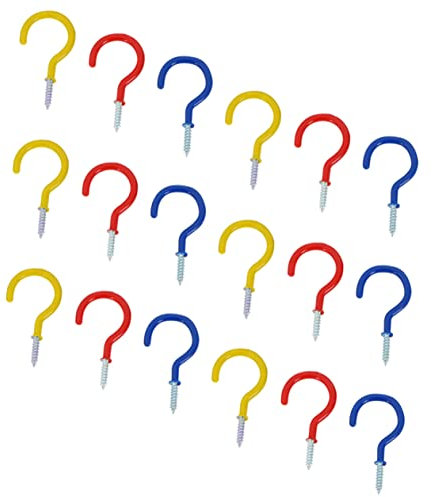 Cabilock 24Stücke Bunte Deckenhaken Robustes Aluminium Verstellbare Aufhängemöglichkeiten für Innen Außenbereich für Pflanzen Dekoration