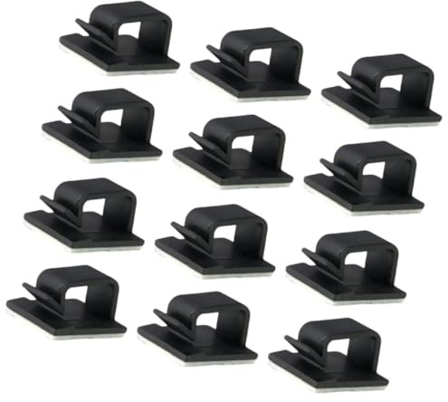 SOIMISS 50pcs Adhesive Cable Organizer Wire Trimmer for Car Office and Home Black Cable Ties Wire Management Tool for Fixation and Storage Random Style