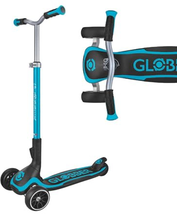 Globber Ultimum Trottinette à 3 Roues avec système de Direction breveté, Hauteur réglable, résistante, Couverture Extra Large et Roues, pour garçons et Filles à partir de 5 Ans