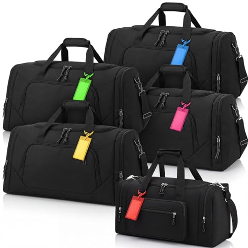 Weewooday 5er Dachbox Tasche Set Dachgepäckträger für Auto Camping Umzug | 4 Dachgepäckträger Tasche 61 cm 55L, 1 Dachgepäck 51 cm 35L, 5 Gepäckanhänger, Duffel Bag mit Schuhfach, Reisetasche, Urlaub