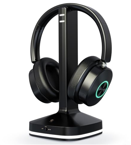 Earbay TV Kopfhörer kabellos – Kopfhörer für Fernseher mit Ladestation, kabellose Bluetooth Kopfhörer V5.4, 3 Audiomodi, latenzfrei, Geschenk Senioren & Eltern