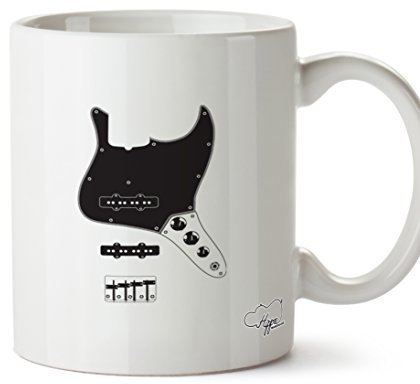 Hippowarehouse Jazz Bass Guitar Printed Mug Cup Ceramic 10oz