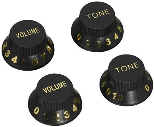 Perri's Leathers Ltd. - Magnetischer Regler - Gitarren-Potentiometer - Weiß/Schwarz - 4er-Set - Made in Canada (GNM-01)