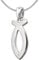 CLEVER SCHMUCK Damen Halskette mit Anhänger Ichtys schlicht 17 mm Jesus Fisch Symbol & Kette Panzer 42 cm Sterling Silber 925 in Geschenkfaltbox