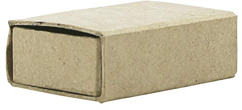Décopatch BT040C Streichholzschachtel (aus Pappmaché, Herzenform, zum Verzieren und Personalisieren, 4 x 6 x 2cm) 1 Stück kartonbraun
