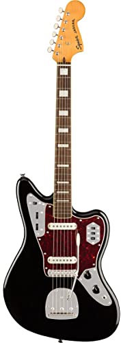 Squier by Fender Classic Vibe 60er Jazzmaster E-Gitarre Schwarz Normale Größe Jaguar