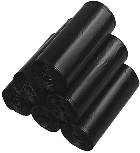Qshape 20 Litre Schwarz Abfallbeutel Abfallsäcke Mülltüte Mülltüten Müllsack, 150 Beutel