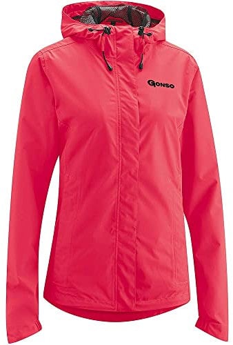 Gonso Sura Light, Damen Fahrradjacke, Wasserdichte Regenjacke, Wasserdicht bis 10.000 mm & winddicht, G-Tex, 2-Lagenlaminat & getapte Nähte, Weite Passform, PFC-frei, Pink, Gr. 48