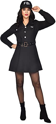 (PKT) (9910625) Adult Ladies FBI Agent Dress Costume (UK 8-10)