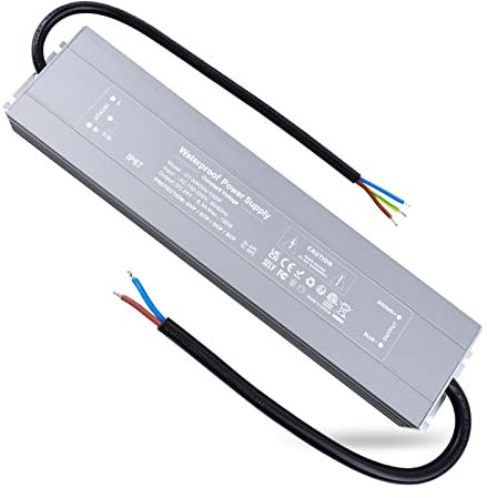 REYLAX LED Trafo 24V Wasserdicht 150W 6,25A LED Treiber Gleichstrom Netzteil IP67 Trafo 230V auf 24V Driver Konstantspannung Transformator Niedervolt Schaltnetzteil für Außen Led Streifen Lampen