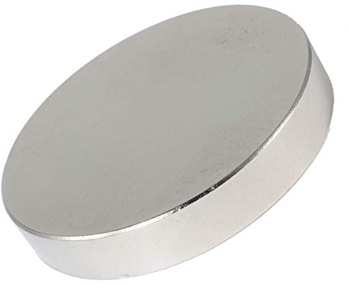 Neodym Magnet N52 Scheibe - Super Starke Magnetscheibe 60mm Durchmesser - 60x10mm Runde Neodym Magnete Sehr Stark Scheiben Rund Flach 100 KG