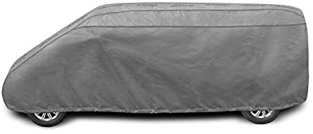 Autoabdeckung Wasserfest & Extrastark Vollgarage Autoplane Abdeckplane gegen Regen Schnee Wind UV-Strahlung Laub und Anderen Schmutz Autogarage Autohülle Grau, L540 Van L: 530-540cm / H: 182-190cm