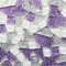 Bunte Glasmosaikfliesen 200g, Irregulär Glitzerkristall Mosaiksteine Glasstücke, Glasfliesen Glassteine für Basteln, Haus Deko(Purple Dream)