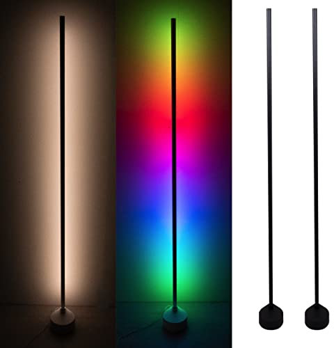 idinio Smart Stehleuchte 1,4m schwarz dimmbar 16 Mio. Farben mit App - 2er Sparpack