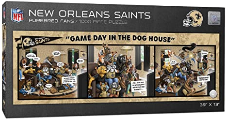 YouTheFan Unisex-Erwachsene Game Day in The Dog House – Puzzle mit 1000 Teilen, Team-Farben