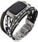 Lederarmbänder, kompatibel mit Fitbit Charge 6/Charge 5, Boho, handgefertigt, mehrschichtig, Schmuckarmband, Ersatz für Charge 6/Charge 5 Fitness-Tracker (schwarz-weiß)
