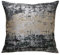 THE-TINOART Kissenbezug in Anthrazit und Schwarz, 61 x 61 cm, goldbestickt, luxuriös, Jacquard, modern, wendbar, für Sofa/Bett, Samtrückseite
