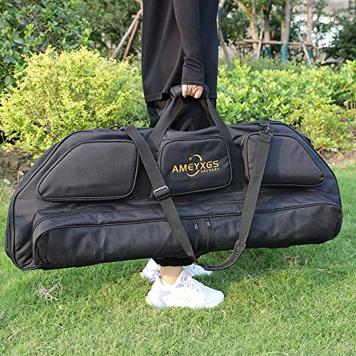 AMEYXGS Compound Bogen Tasche Weiche Bogentasche Leichte Bogentasche Bogen Halter für Bogenschießen Pfeile Zubehör (Schwarz)