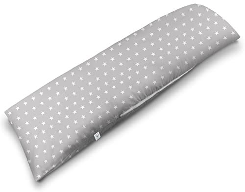 ekmTRADE Seitenschläferkissen 40x145cm Langkissen ergonomisches Schlafkissen, erholsamen Schlaf optimale Druckentlastung, Körperanpassung, für Schwangere, Stillende & Allergiker (1, Kissen mit Bezug)