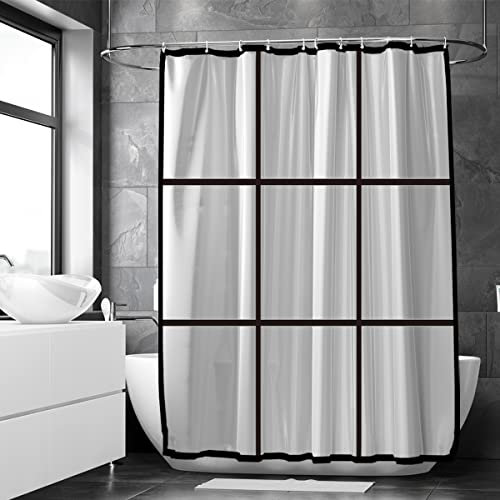 Loti Living Rideau de Douche Anti-moisissure 180 x 200 cm – Imperméable – PEVA Mat Transparent – avec Anneaux – Rideau de Douche Transparent – Shower Curtain