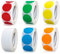 Markierungspunkte,3000 Stück Bunte Klebepunkte auf Rolle, Selbstklebende, Runde Aufkleber perfekt für Kennzeichnung im Büro, Sticker rund 25x25 mm 6 Farben