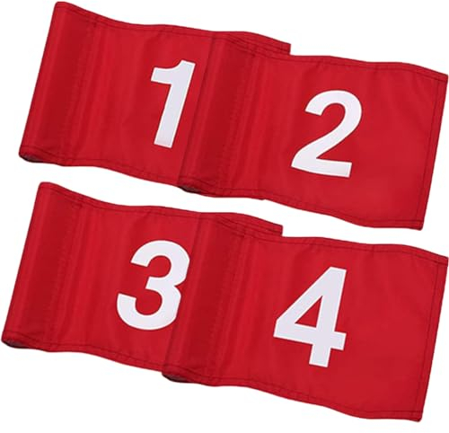 BESPORTBLE 4 Stück Golf Grüne Flagge Outdoor-Flagge Outdoor-Schild Fahrradzubehör Golf-Übungsflagge Indoor-Putting-Loch Tragbare Flagge Golfplatz-Flagge Abnehmbare Flaggen Ziel-Golfflaggen