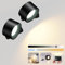 GuKKK Applique da Parete Interno, 2PCS Lampada da Parete a LED, Applique da parete Controllo Touch, Applique a Batteria con Funzionamento a Batteria, Ruotabile a 360° 3 Livelli di Luminosità Applique