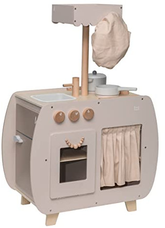 Label Label - Holz Bistroküche, Farbe: Nougat, LLWT-34765