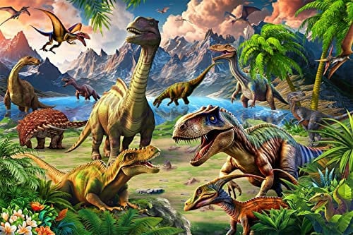 Dinosaurs World 100 Piece Jigsaw Puzzles Age 5+ for Children Boys Girls Jigsaw Puzzles for Kids Gifts +